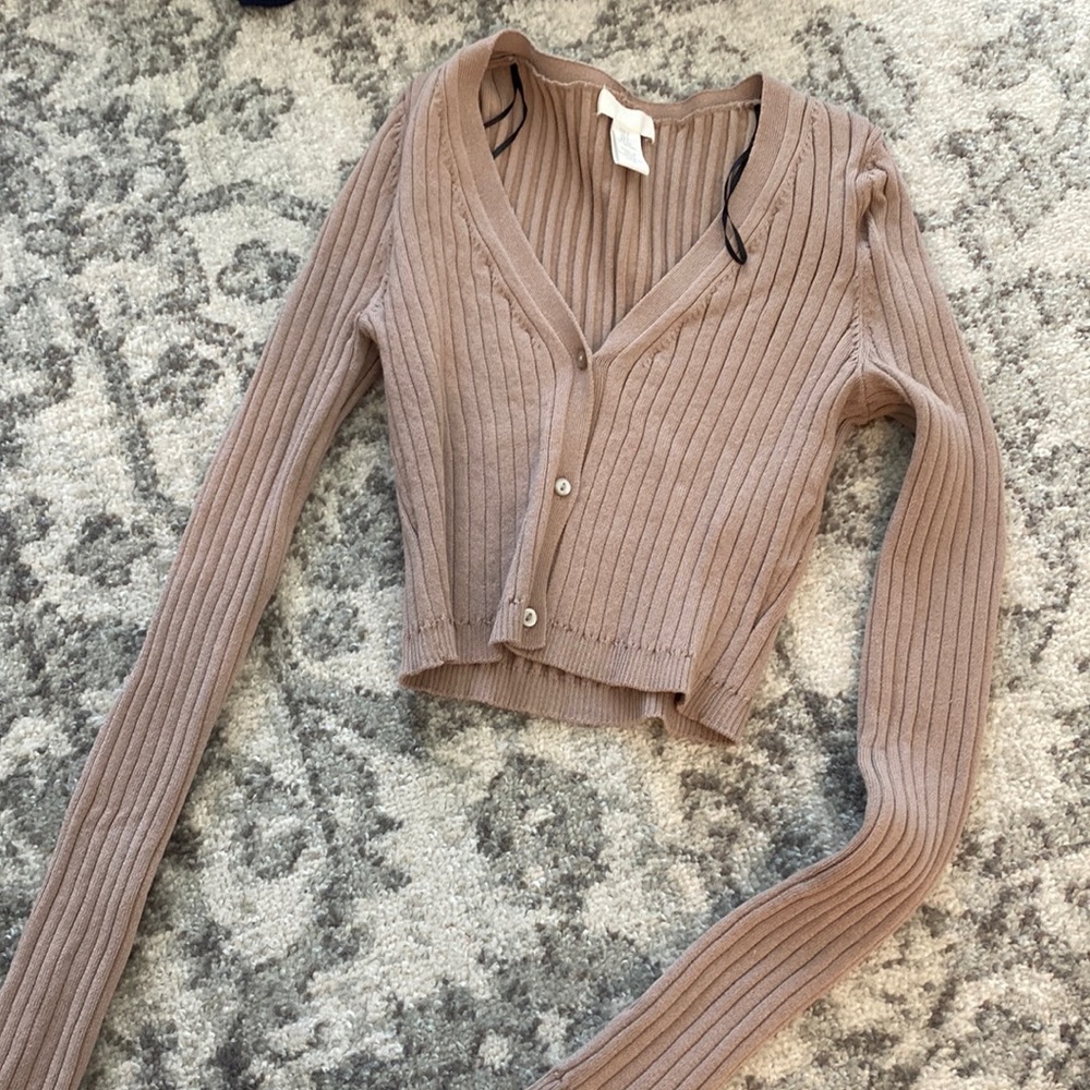 Ribbed cropped shirt